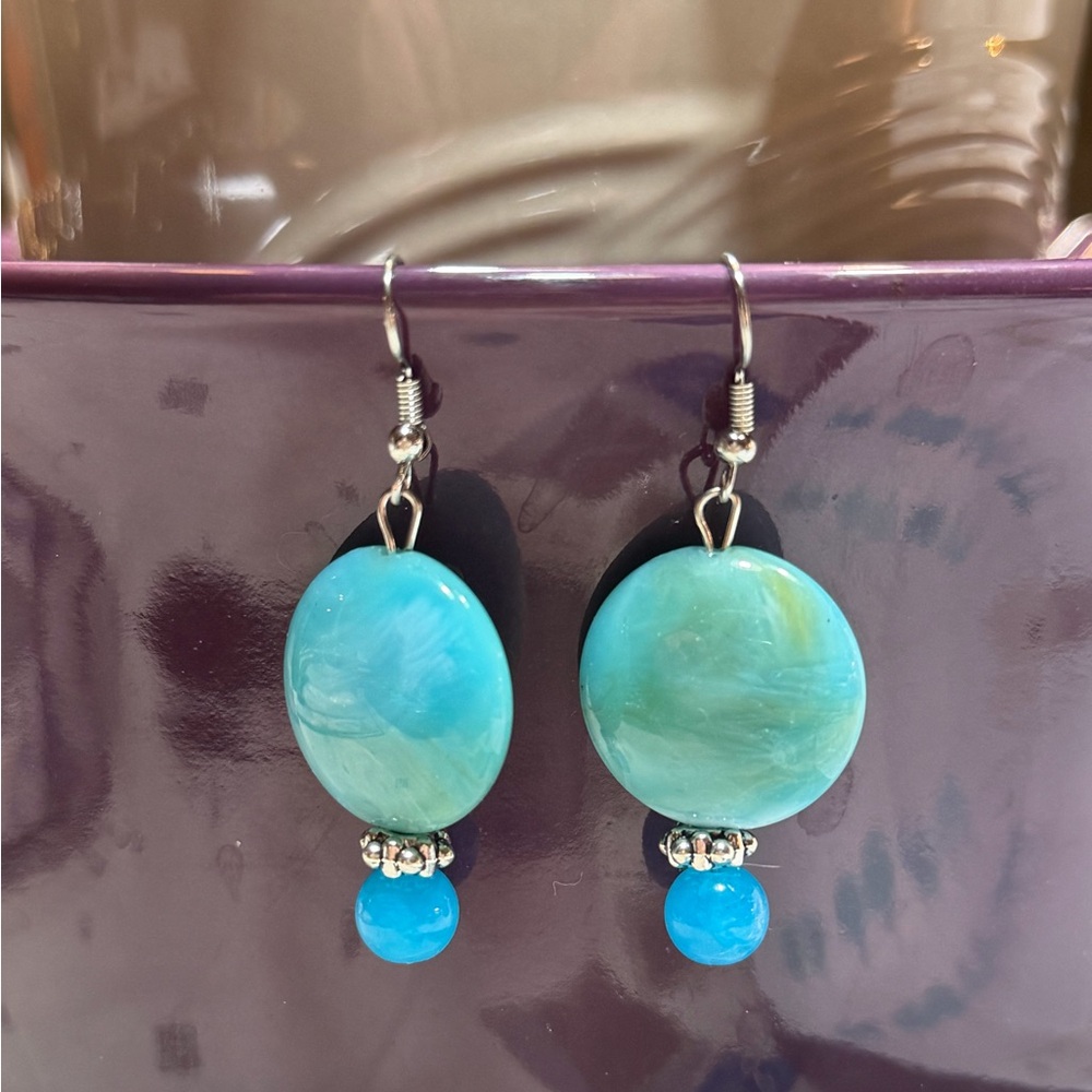 Elegant Blue Dangle Earrings